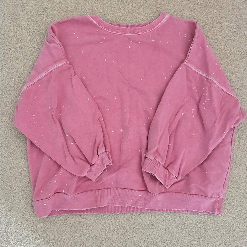 All Saints Pink Splatter Sweatshirt
